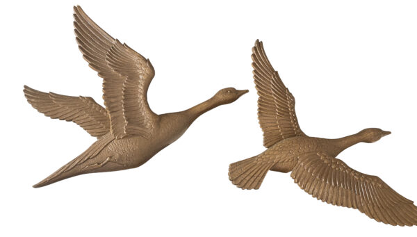 Syroco Geese / MCM Pair Geese in Flight /#7055 /#7056 Vintage Syroco Geese