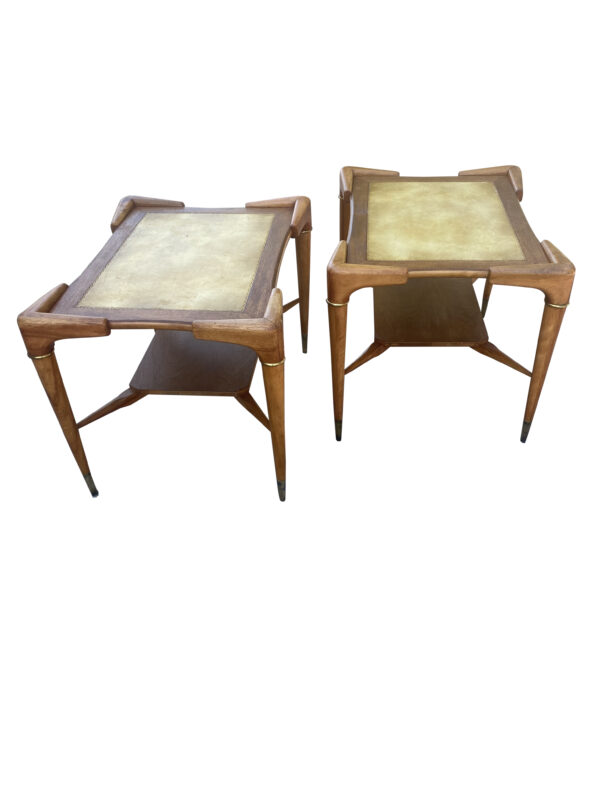 Unique MCM Danish End Tables / Set of 2 One Of A Kind Mid Century Modern