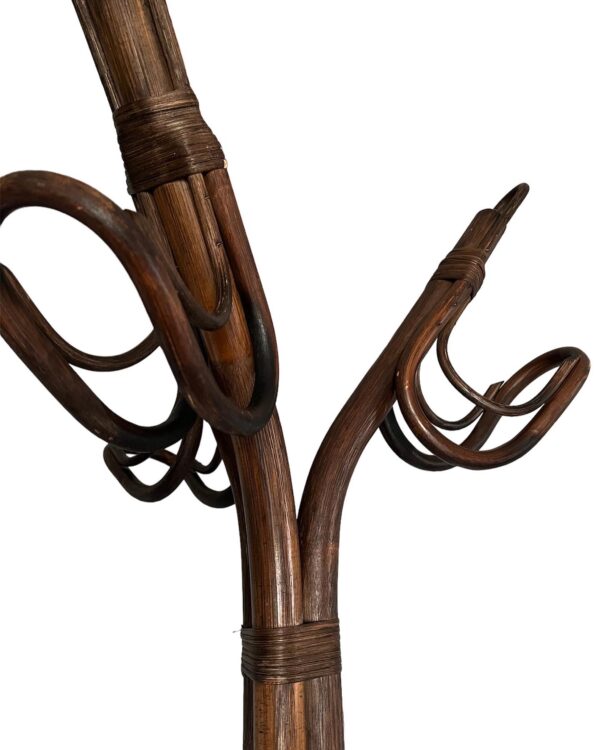 Franco Albini Style Vintage Rattan Coat Rack - Image 4
