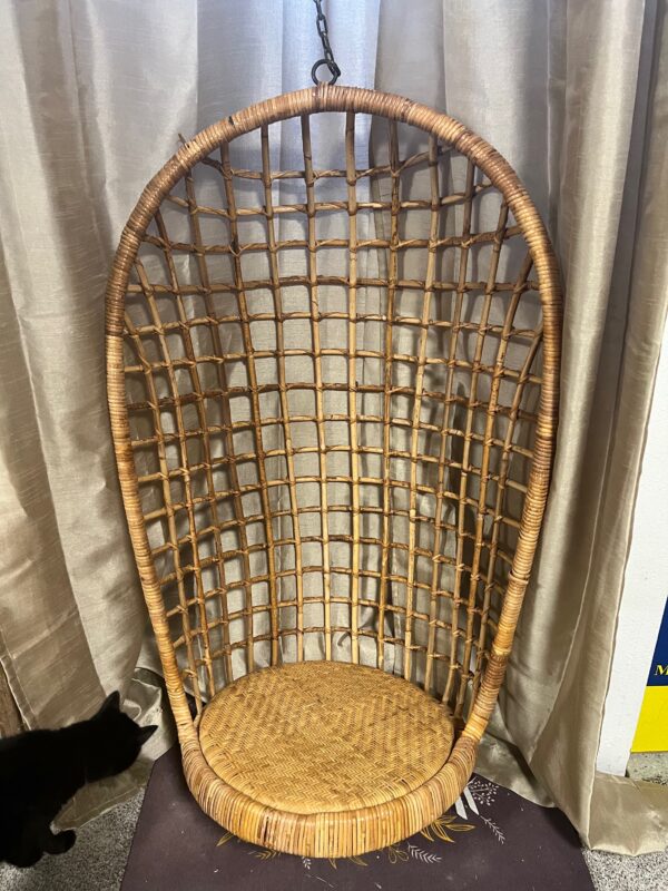 Vintage Hanging Rattan Chair - Image 2