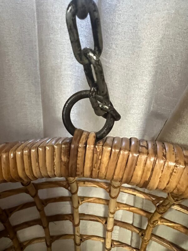 Vintage Hanging Rattan Chair - Image 8