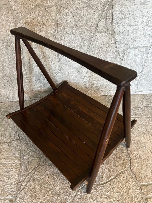Mid Century Modern Folding Wood Magazine Holder/ MCM Danish Style - Image 2