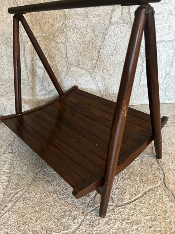Mid Century Modern Folding Wood Magazine Holder/ MCM Danish Style - Image 3