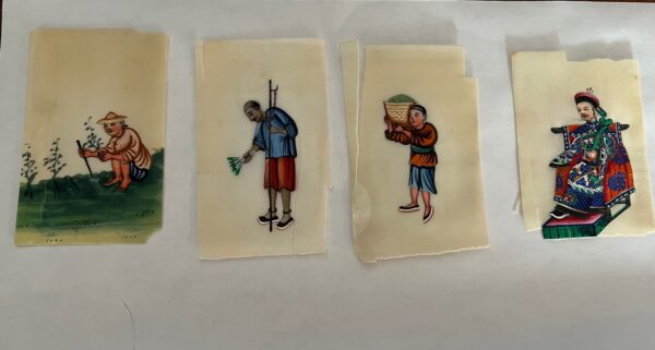 Vintage Chinese Pith Paper Paintings Set (13) - Image 3