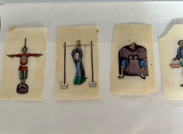 Vintage Chinese Pith Paper Paintings Set (13) - Image 11