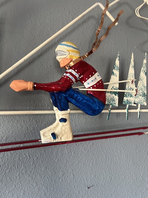 Rare Curtis Jeré Metal Wall Sculpture Signed, Alpine Skier Modern Wall Art - Image 5