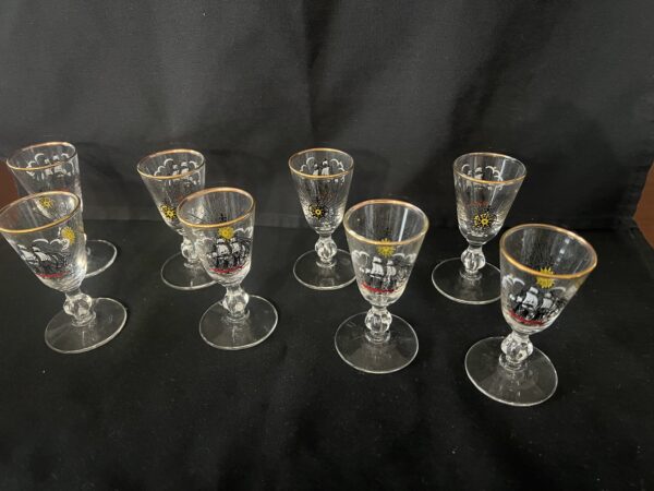 Vintage Libbey Cordial Glasses/ Set of 8 Original Box/ MCM Sherry Glass - Image 7