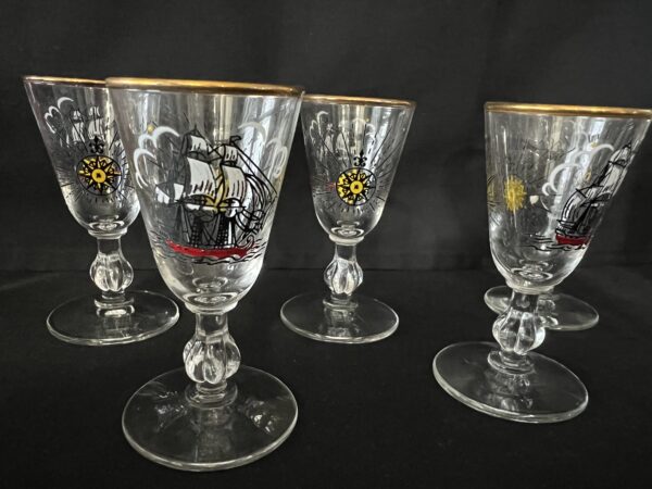 Vintage Libbey Cordial Glasses/ Set of 8 Original Box/ MCM Sherry Glass - Image 8