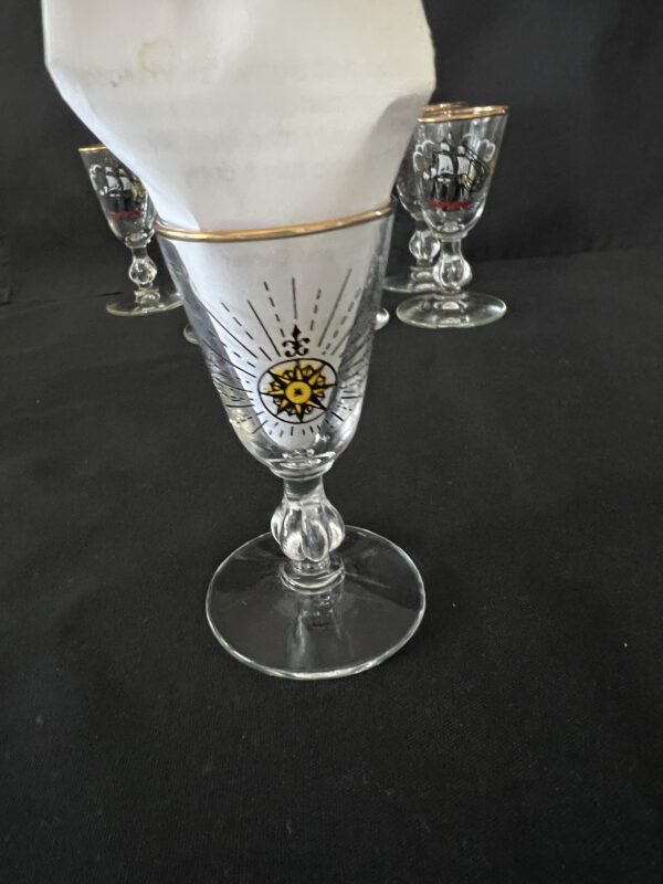 Vintage Libbey Cordial Glasses/ Set of 8 Original Box/ MCM Sherry Glass - Image 4