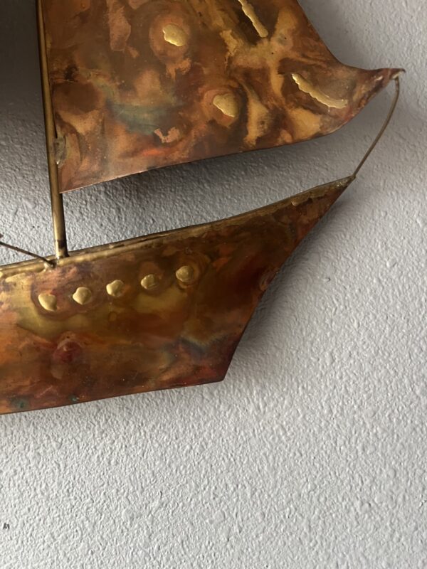 Large Vintage Brutalist Copper Sculpture / in the Style of Curtis Jeré - Image 5