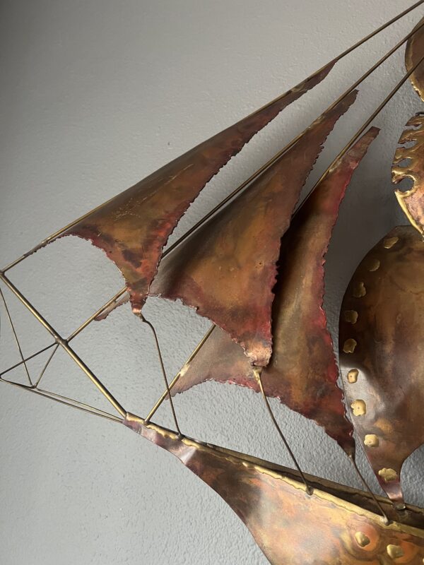 Large Vintage Brutalist Copper Sculpture / in the Style of Curtis Jeré - Image 6