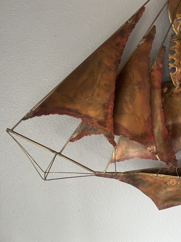 Large Vintage Brutalist Copper Sculpture / in the Style of Curtis Jeré - Image 7