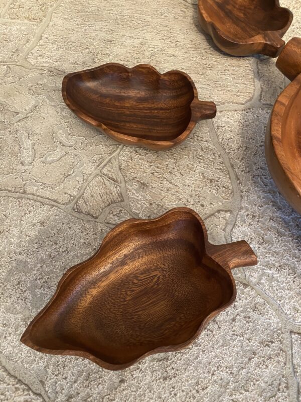 Monkey Pod Salad Serving Set RARE Large Salad Platter w/8 Serving Bowls - Image 7