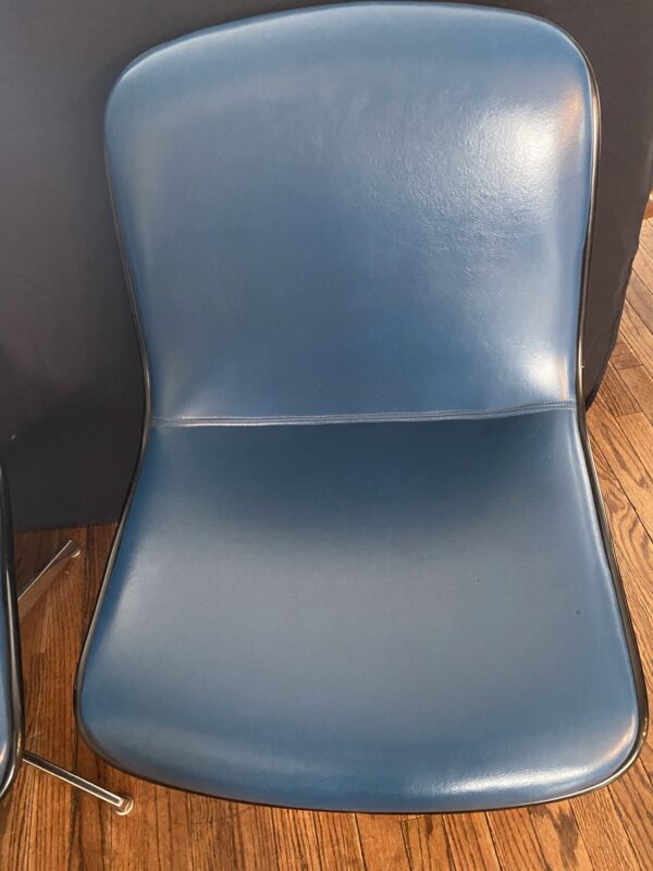 PAIR Mid Century Modern Steelcase Office Chairs/Pollock Style Faux Leather - Image 8
