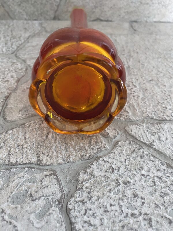 Swung Vase/L.E. Smith Glass/ Vintage Swag Art/ MCM Orange Vase - Image 7
