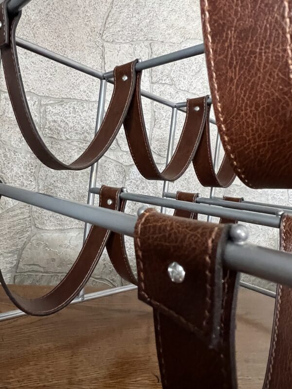 Mid-Century Modern Arthur Umanoff-Style 6-Bottle Wine Rack - Image 5