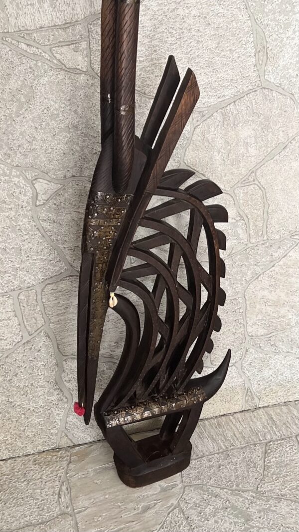 African Chiwara / Bambara Figure Headdress / Tribal Sculpture - Image 2
