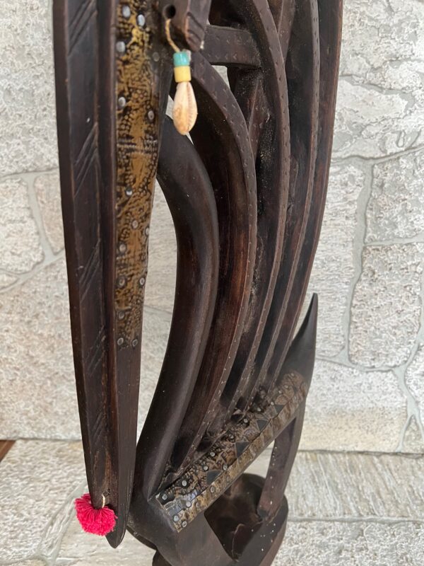 African Chiwara / Bambara Figure Headdress / Tribal Sculpture - Image 8
