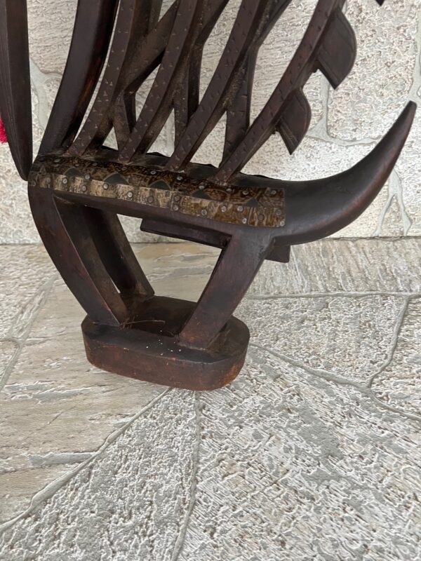 African Chiwara / Bambara Figure Headdress / Tribal Sculpture - Image 16