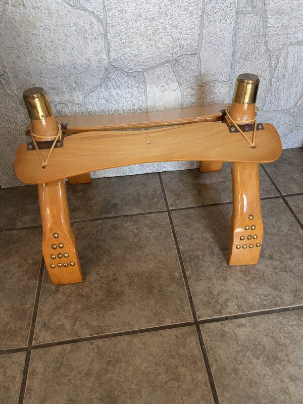 Vintage Camel Saddle/ Egyptian Vintage Camel Footstool Ottoman - Image 5