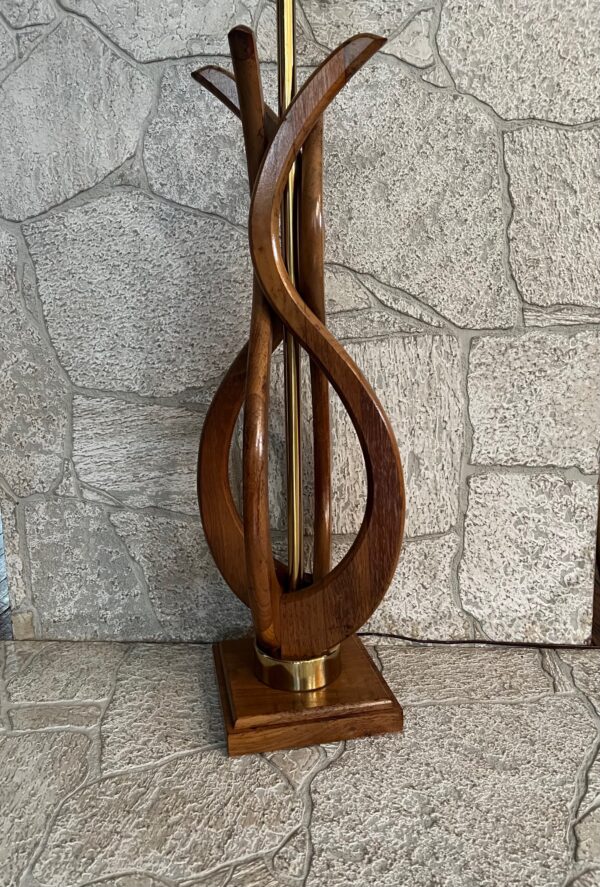Walnut Sculptured Table Lamp MCM/ Adrian Pearsall - Image 3