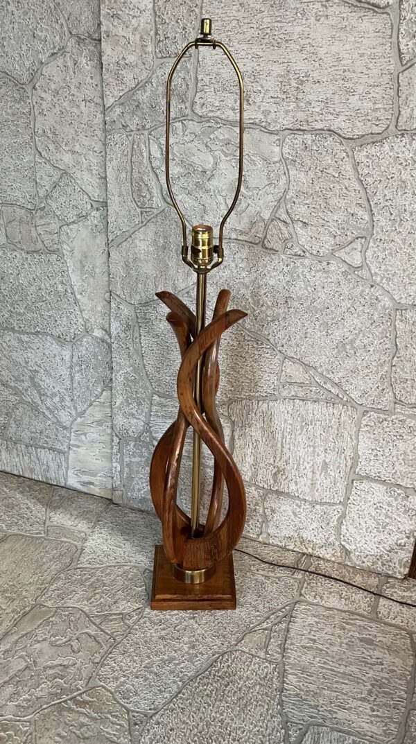 Walnut Sculptured Table Lamp MCM/ Adrian Pearsall - Image 4