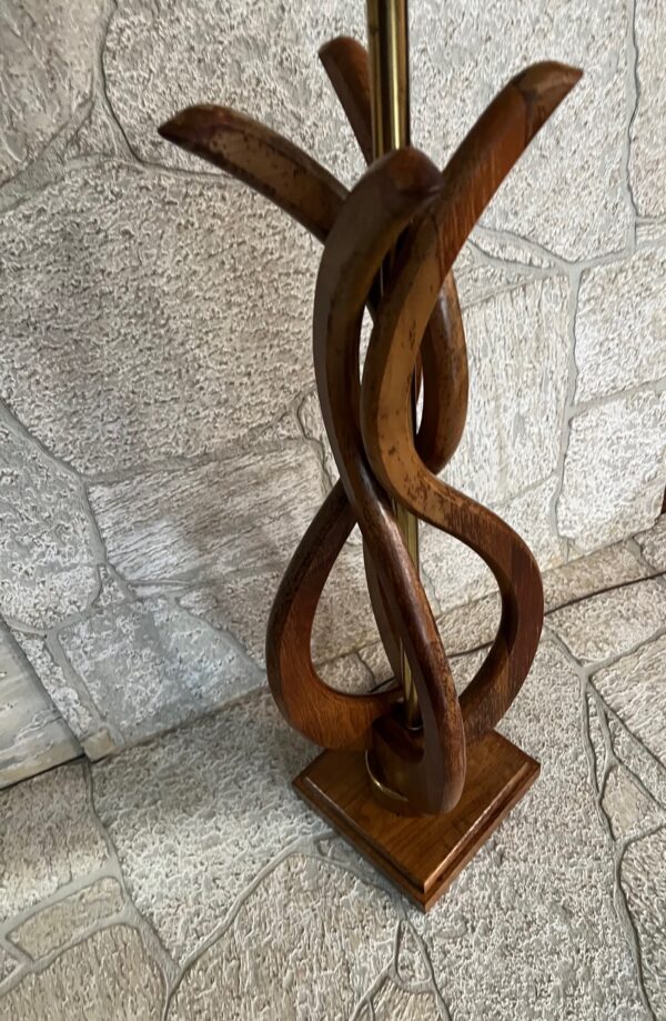 Walnut Sculptured Table Lamp MCM/ Adrian Pearsall - Image 6