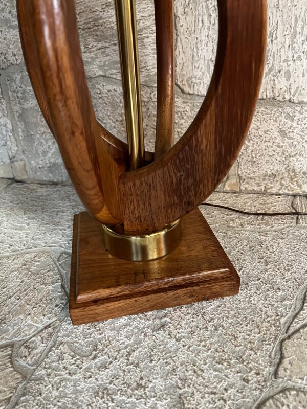 Walnut Sculptured Table Lamp MCM/ Adrian Pearsall - Image 7