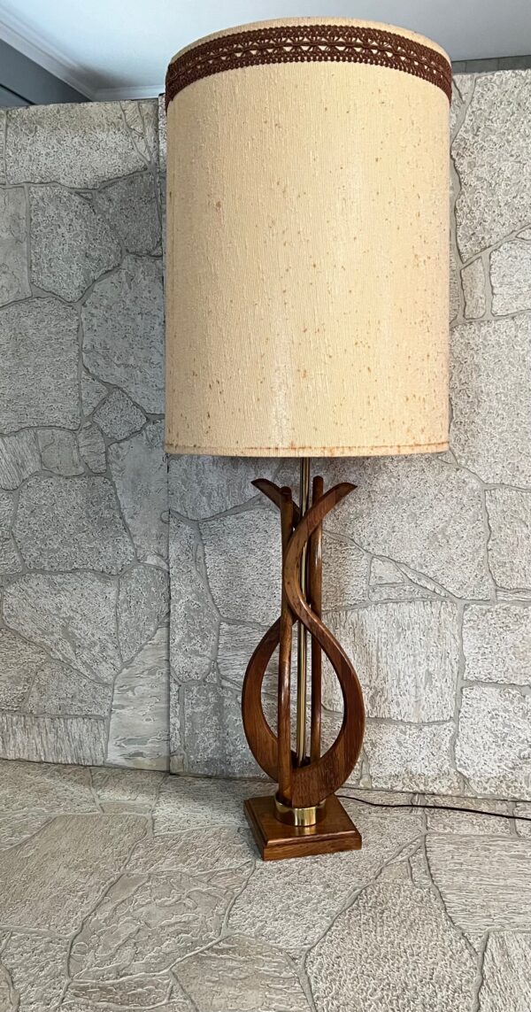 Walnut Sculptured Table Lamp MCM/ Adrian Pearsall - Image 9