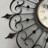 Vintage Starburst Black Metal Wall Clock/ MCM Welby Sunburst Clock - Image 6