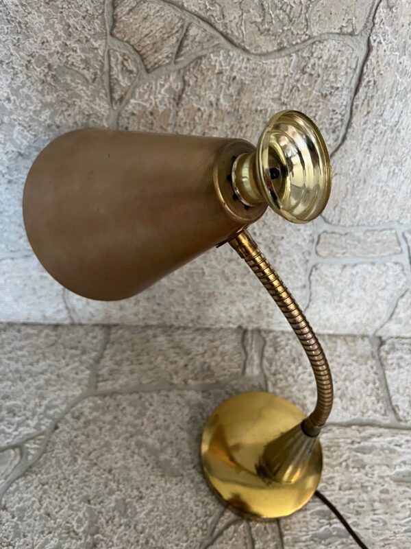 MCM Cone Gooseneck Desk Lamp / Mid Century Atomic Lamp - Image 2
