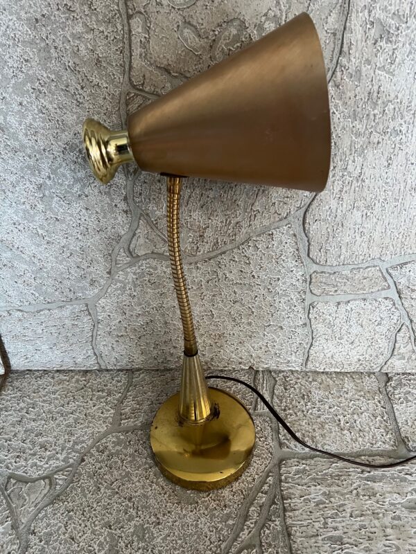 MCM Cone Gooseneck Desk Lamp / Mid Century Atomic Lamp - Image 9