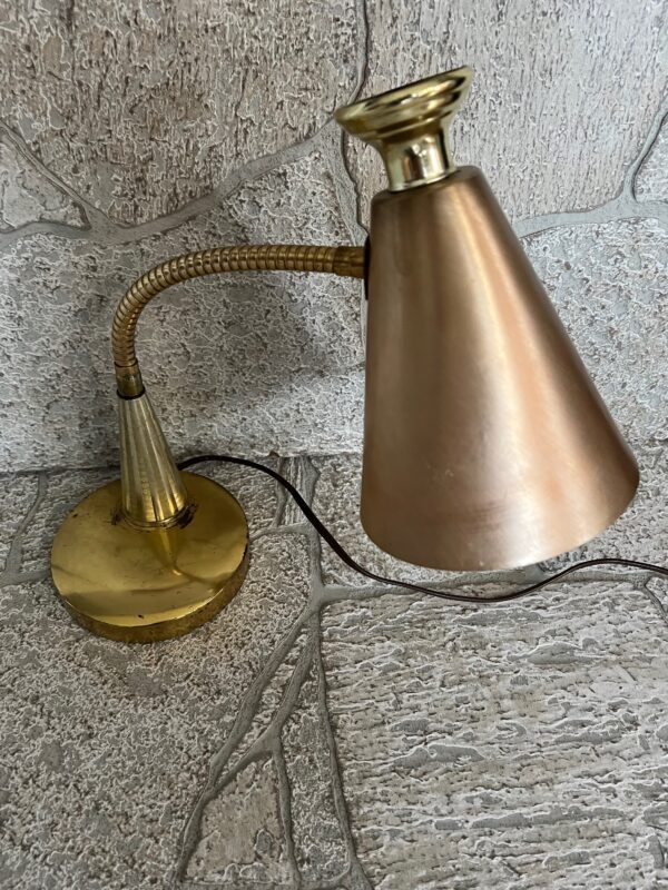 MCM Cone Gooseneck Desk Lamp / Mid Century Atomic Lamp - Image 10