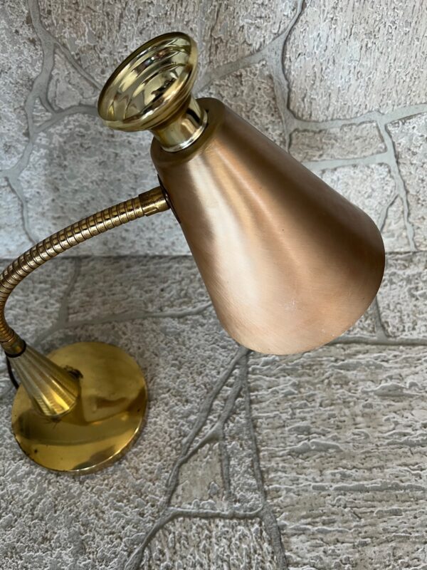 MCM Cone Gooseneck Desk Lamp / Mid Century Atomic Lamp - Image 4
