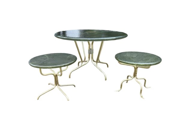 MCM/ Vintage Patio Table Set / Aluminum and Acrylic Retro Patio Tables