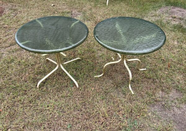 MCM/ Vintage Patio Table Set / Aluminum and Acrylic Retro Patio Tables - Image 9