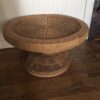 Vintage Peacock Wicker TABLES. Emmanuelle. Rare Find! Rattan Tables (2) - Image 3