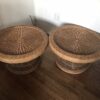 Vintage Peacock Wicker TABLES. Emmanuelle. Rare Find! Rattan Tables (2) - Image 6