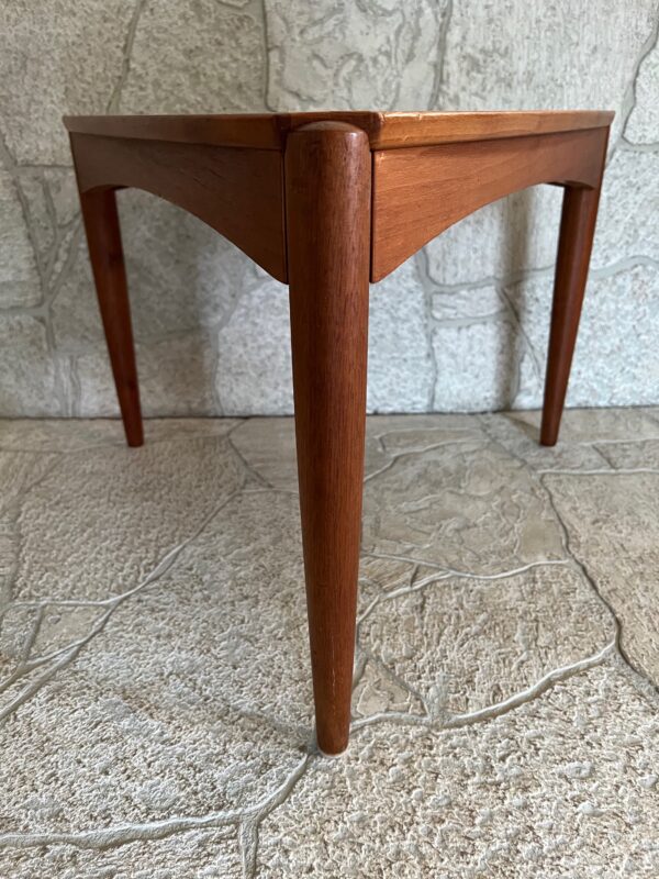 Dux MCM Triangle Teak Nesting Tables/ Mid Century Modern Teak Nesting End Tables - Image 3