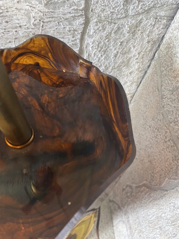 Tortoise Lucite Table Lamp / Faux Tortoise Acrylic / Hollywood Regency/ MCM - Image 3