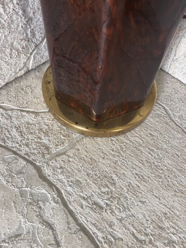 Tortoise Lucite Table Lamp / Faux Tortoise Acrylic / Hollywood Regency/ MCM - Image 2