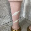Pink Porcelain Ceramic Cherub Lamp Pair / Hollywood Regency Pink Ceramic - Image 3