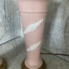 Pink Porcelain Ceramic Cherub Lamp Pair / Hollywood Regency Pink Ceramic - Image 4
