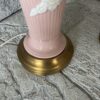 Pink Porcelain Ceramic Cherub Lamp Pair / Hollywood Regency Pink Ceramic - Image 9