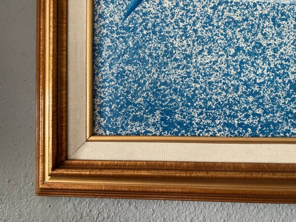Vintage Abstract Art Deco Original Painting/ Hollywood Regency Art - Image 7