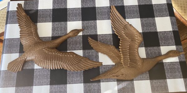 Syroco Geese / MCM Pair Geese in Flight /#7055 /#7056 Vintage Syroco Geese - Image 4