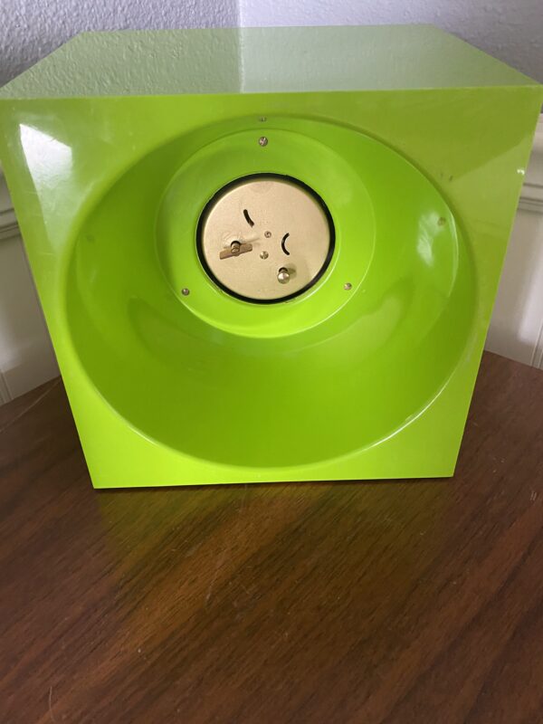 Vintage Wedgefield Cube Clock / West Germany Lime Green Mod Cube Clock/ 60s Mod - Image 4