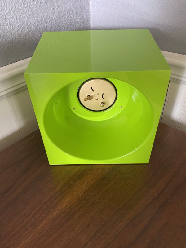 Vintage Wedgefield Cube Clock / West Germany Lime Green Mod Cube Clock/ 60s Mod - Image 6