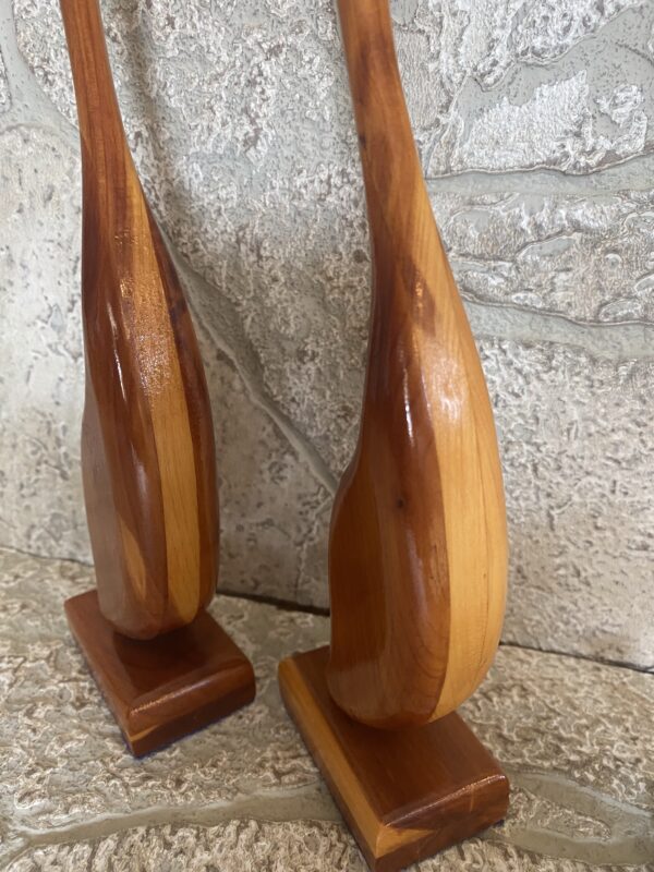 MCM Danish Teak Crane- Herons Set / Vintage Solid Teak Bird Statues / Danish Mod - Image 2