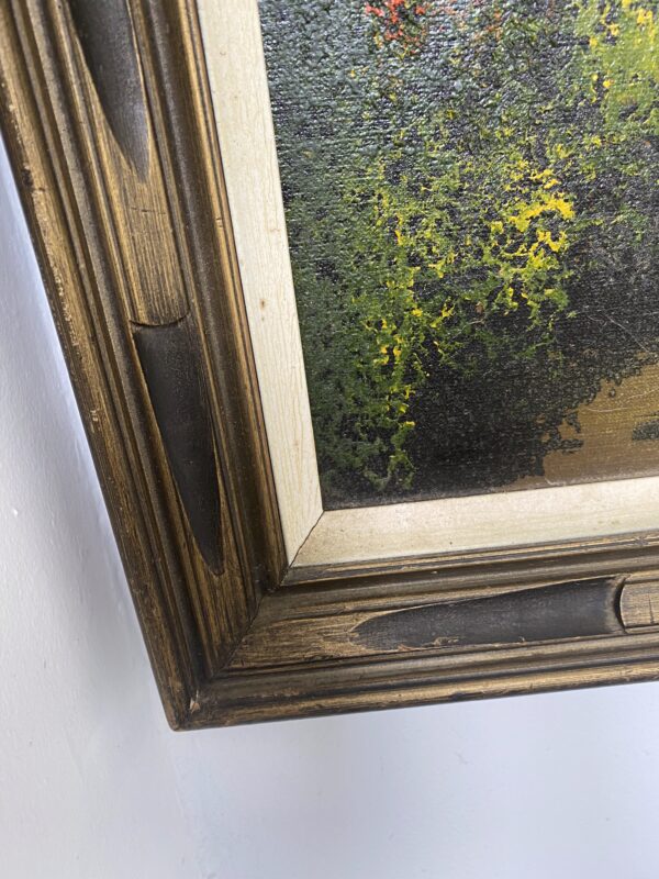 Mid Century Large Oil Painting- Spanish Mission - Image 6